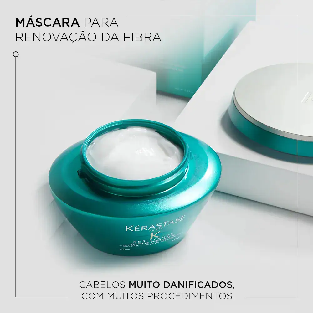 Máscara de Reconstrução Profunda para Cabelos Danificados, Força e Elasticidade Résistance Thérapiste Kérastase 200ml - Imagem 3