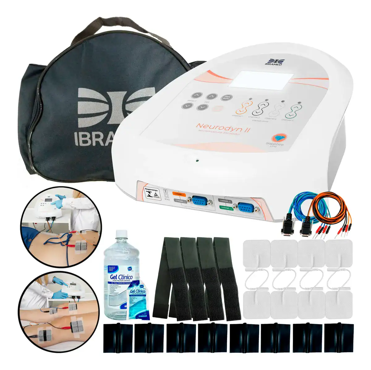 Neurodyn Ii Tens Fes E Corrente Russa Fisioterapia Ibramed - Imagem 7