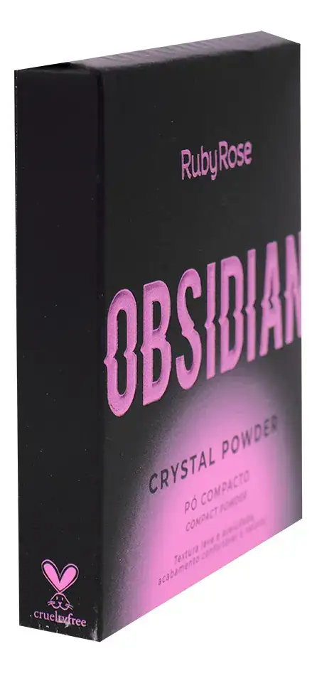 Base de maquiagem em pó Ruby Rose Obsidian HB18008 RUBY ROSE tom marrom - 9.6mL 43g - Imagem 2