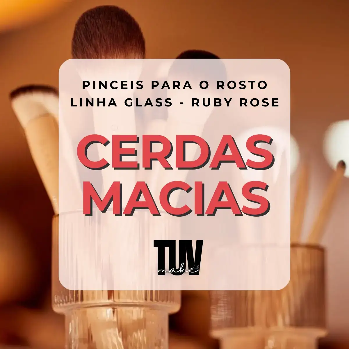 Pincel Maquiagem Rosto Ruby Rose Glass Cerdas Macias Unidade Cor 4 - Pó Contorno E Iluminador - Gf7 - Imagem 3