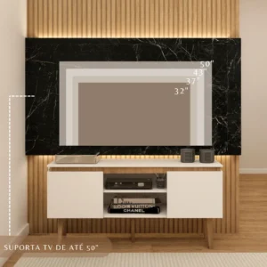 Rack Branco Para Sala - Estante Moderna E Compacta Branco