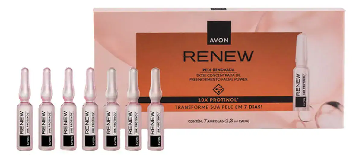 Ampolas De Restauração Facial Avon Renew 7un 1,3ml Todo Tipo De Pele Dia