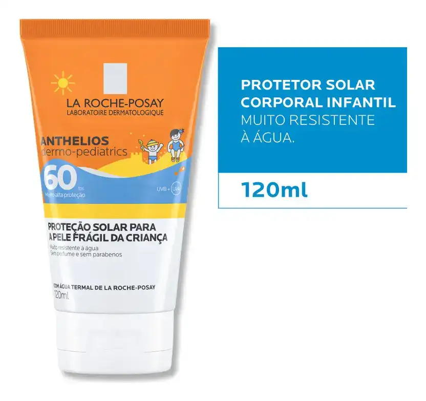 La Roche-Posay protetor solar infantil dermopediatrics FPS60 120ml