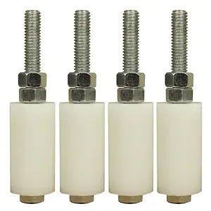 4 Rolete Guia Para Portão De Correr 50x25mm