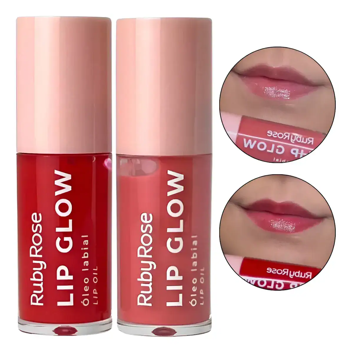 Kit 2 Lip Glow Óleo Labial Ruby Rose Gloss Hidratante - Imagem 7