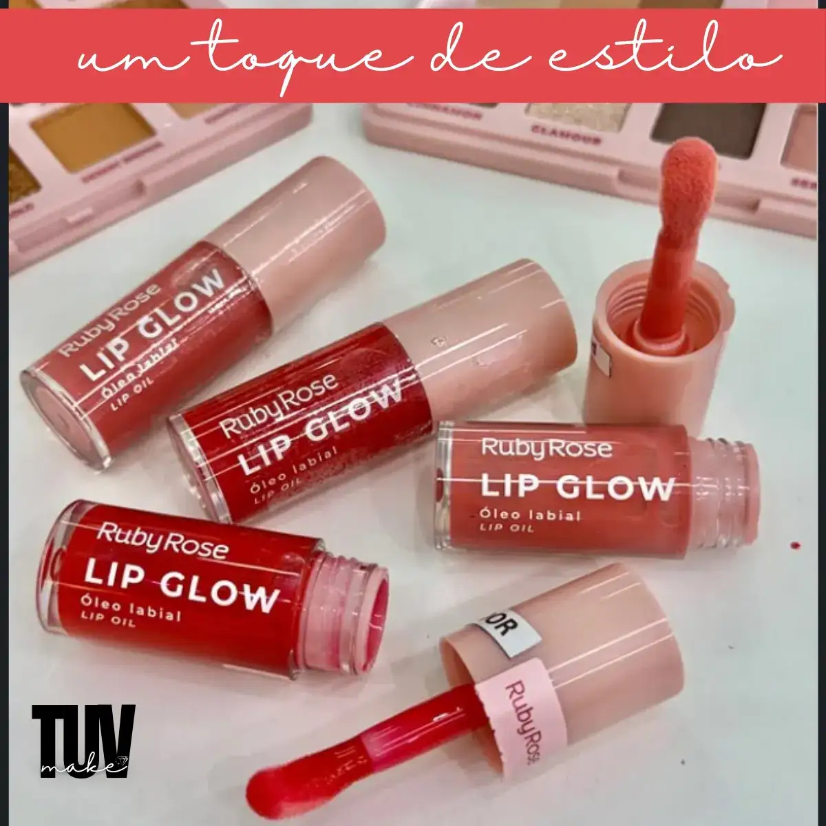 Kit 2 Lip Glow Óleo Labial Ruby Rose Gloss Hidratante - Imagem 2