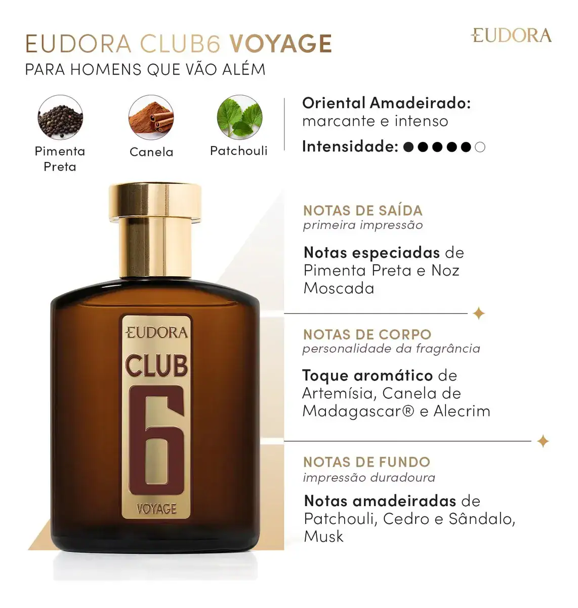 Eudora Club 6 Voyage Deo-colônia 95ml para masculino - Imagem 6