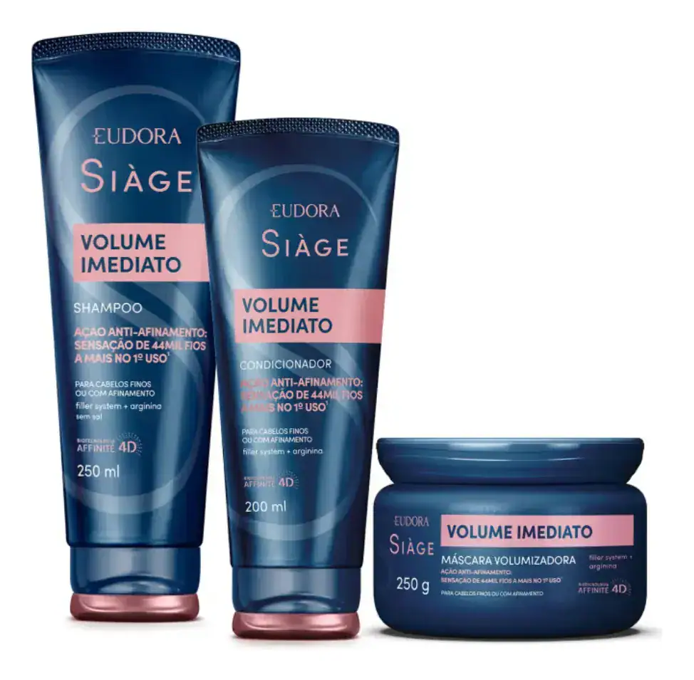 Combo Siage Volume Imediato Shampoo+condicionador+máscara - Imagem 6