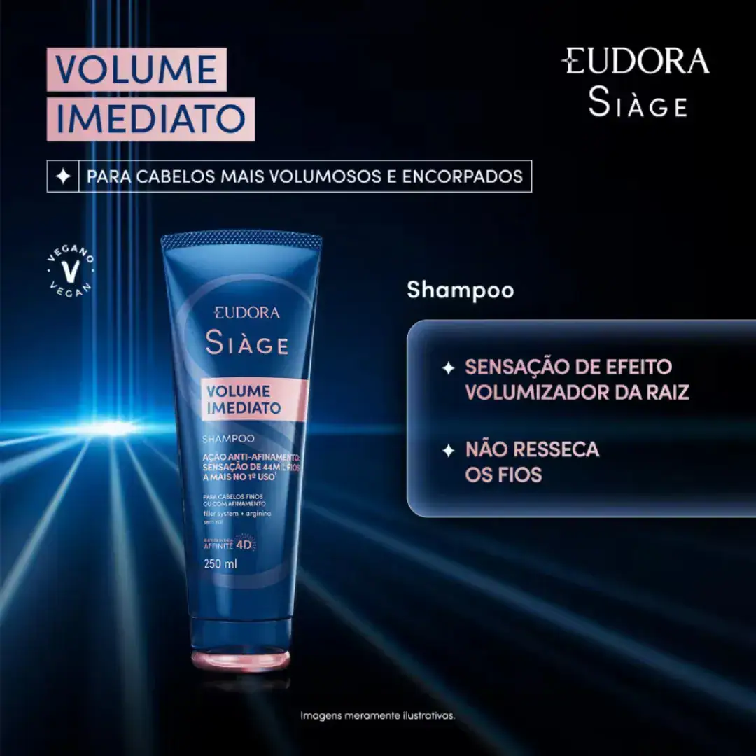 Combo Siage Volume Imediato Shampoo+condicionador+máscara - Imagem 4
