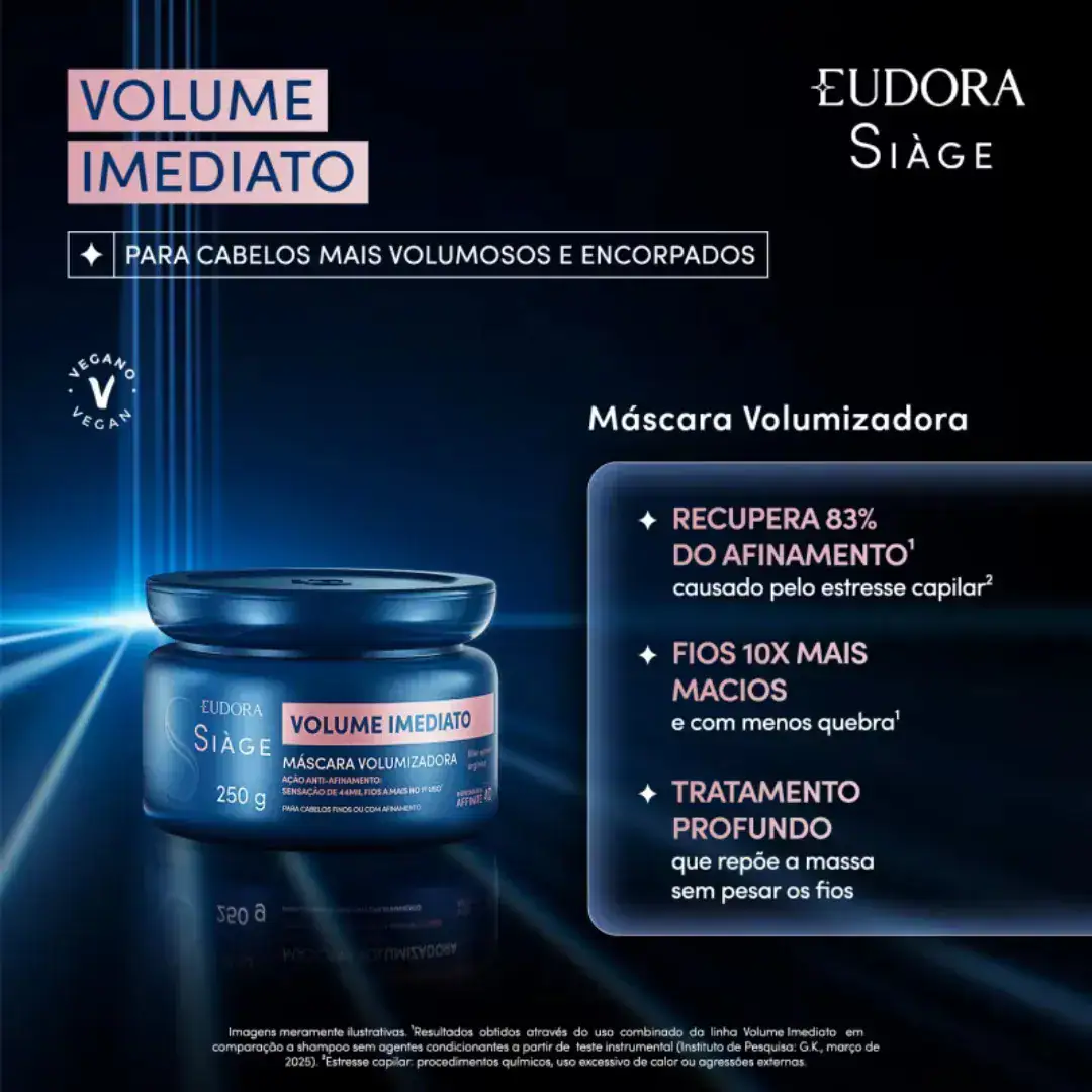Combo Siage Volume Imediato Shampoo+condicionador+máscara - Imagem 3