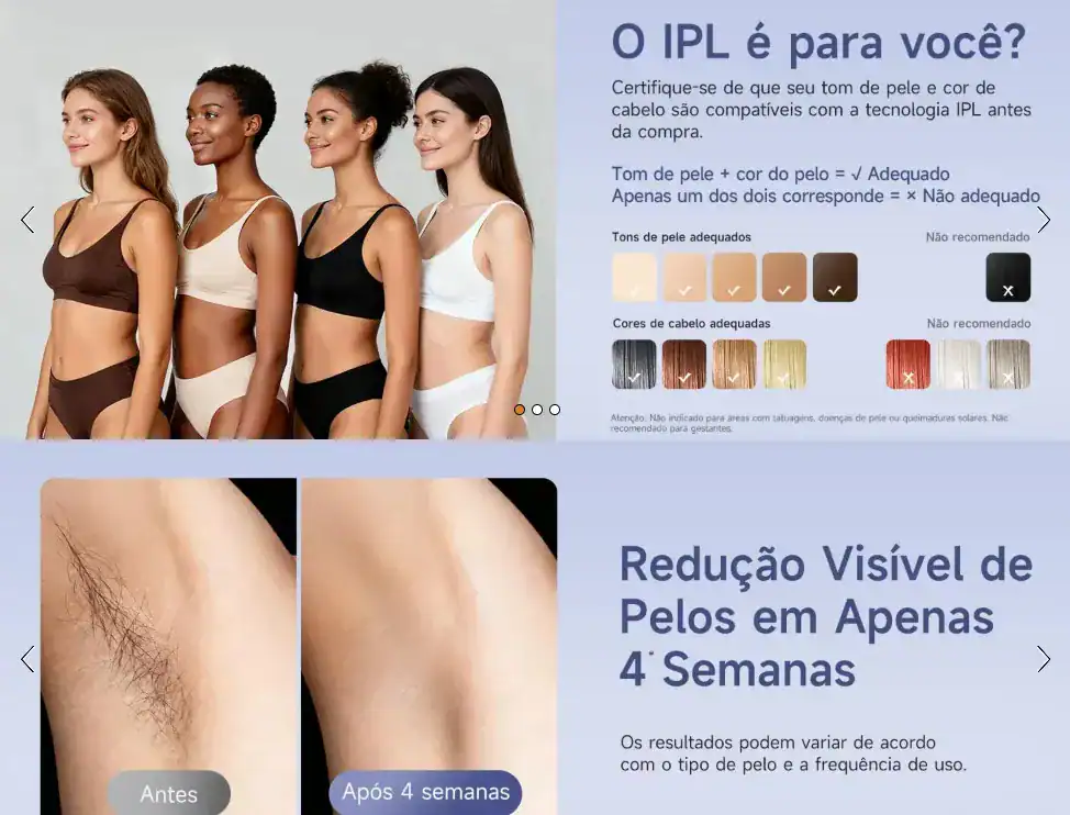 Depilador A Laser Luz Pulsada IPL Basike Sensacao Gelo Indolor Depilacao Definitiva 1 Milhao Disparos 9 Niveis Rosto Corpo aparelho depilacao feminino depilação a laser laser depilacao depilacao intim - Imagem 6