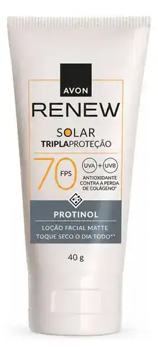 Protetor Solar Renew FPS 70 Com Protinol 40g Avon - Imagem 6