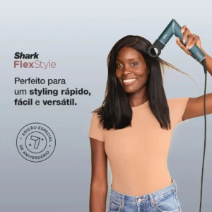 Secador e Modelador Shark Beauty FlexStyle Teal, 5 em 1, com 5 Acessórios e Necessaire, 220 v