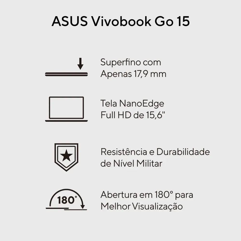 Notebook Asus Vivobook Go Core I3 N305 8gb 512ssd 15,6 Fhd Cool Silver - Imagem 11