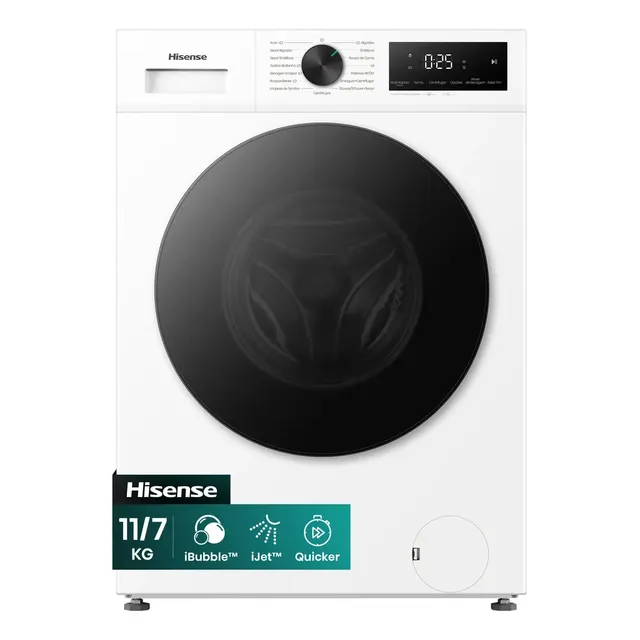 Lava e Seca Hisense 1i Branca 11kg / 7kg Inverter 15 programas 220V WD1i1141BW1 - Imagem 8