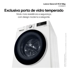 Lava e Seca Smart LG VC4 14kg Branca com Inteligência Artificial AIDD - 127V