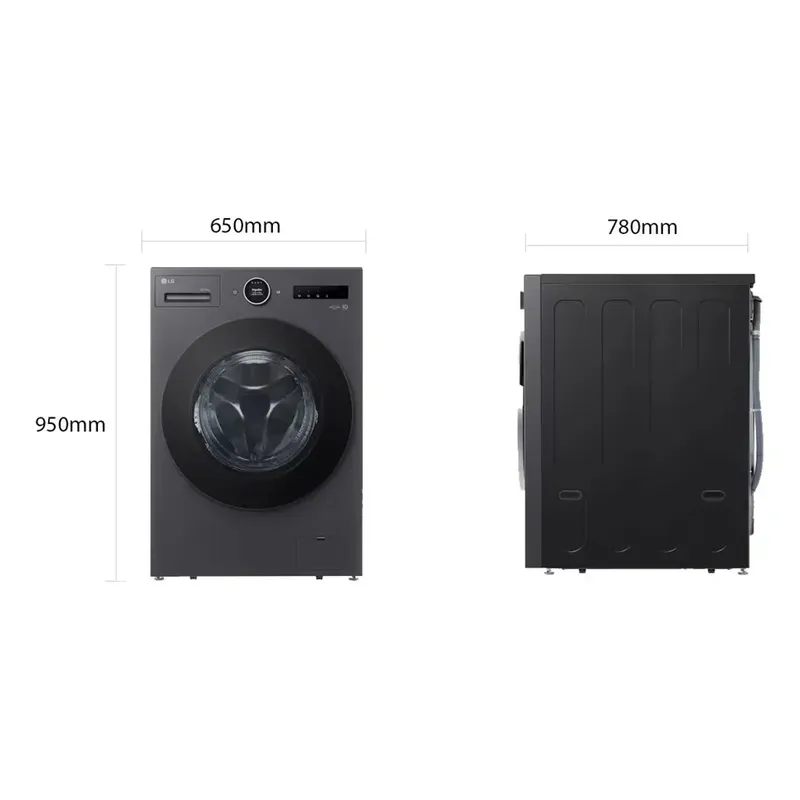 Lava E Seca LG Smart 95cm Com Ia 18kg Em Aço Inox Preto 220v Preto - Imagem 5