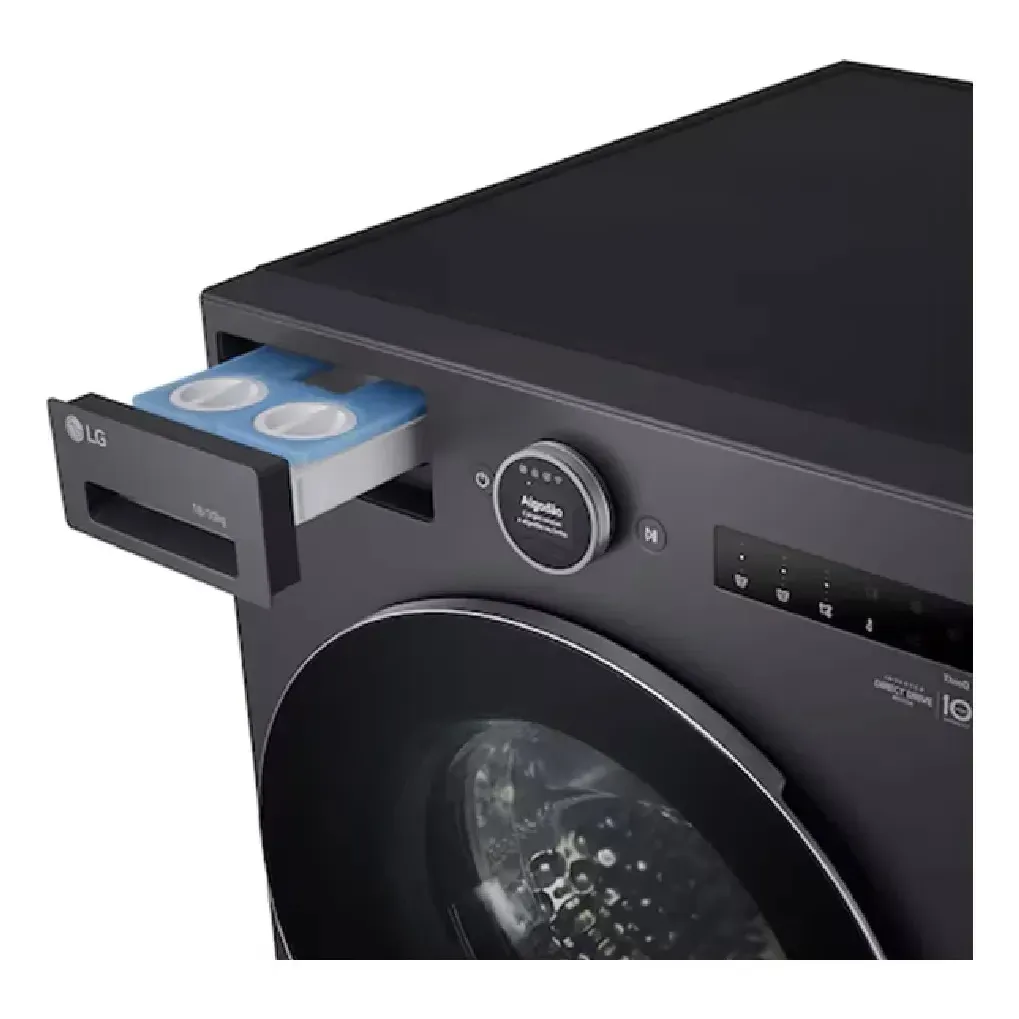 Lava E Seca LG Smart 95cm Com Ia 18kg Em Aço Inox Preto 220v Preto - Imagem 8