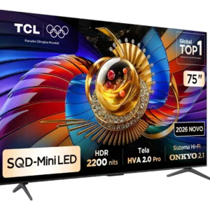 Smart Tv Tcl 75 Polegadas Sqd-Mini Led 4k Q7d Pro Wifi Bluetooth Google Tv Hdr10+ 144 Hz 75q7dpro