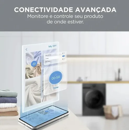 Lava E Seca 11kg Titanium Slim Conectada Midea - Imagem 2