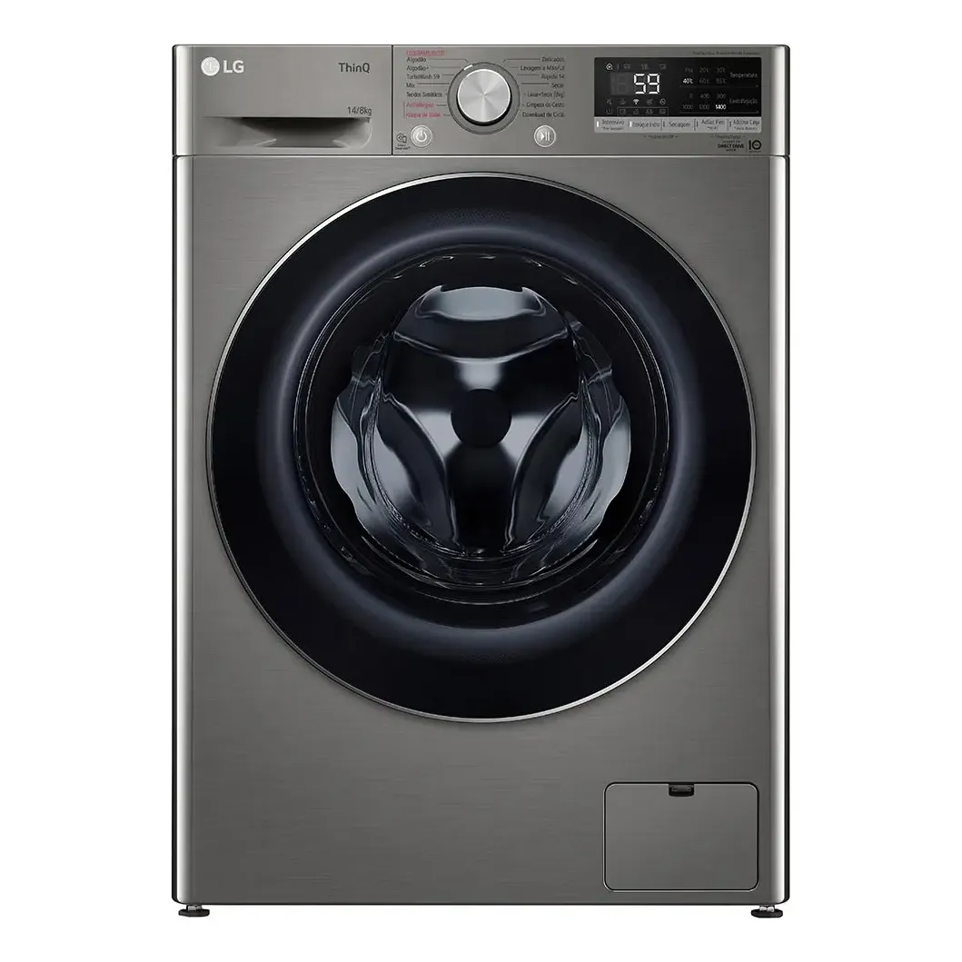 Lava E Seca Smart LG Vc4 14kg Inox Look Com Inteligência Artificial