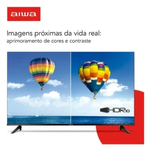 Smart TV AIWA 32” Android HD Borda Ultrafina HDR10 Dolby Áudio AWS-TV-32-BL-02-A