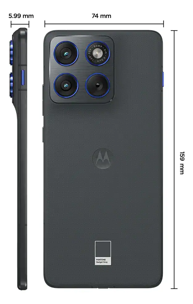 Smartphone Motorola Edge 70 5g - 256gb 8gb Ram + 16gb Ram Boost, Ultrafino, 3 Cameras 50mp, Tela 1.5k Extreme Amoled 120hz - Preto - Imagem 5