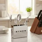 Escorredor Pratos Louça Louca Inox Para 16 Pratos Cozinha Restaurante Bar Com Porta Talher Inox Bandeja Coletora De Agua - Imagem 5