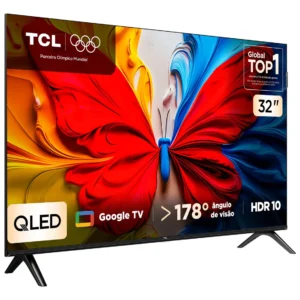 Smart Tv Tcl 32 Polegadas Qled Full Hd S5k Wifi Bluetooth Google Tv 2 Hdmi Hdr10 Dolby Audio 32s5k