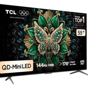 Smart Tv Tcl 55 Polegadas Qd-Mini Led 4k C6k Wifi Bluetooth Google Tv 4 Hdmi 144hz Hdr10+ 55c6k