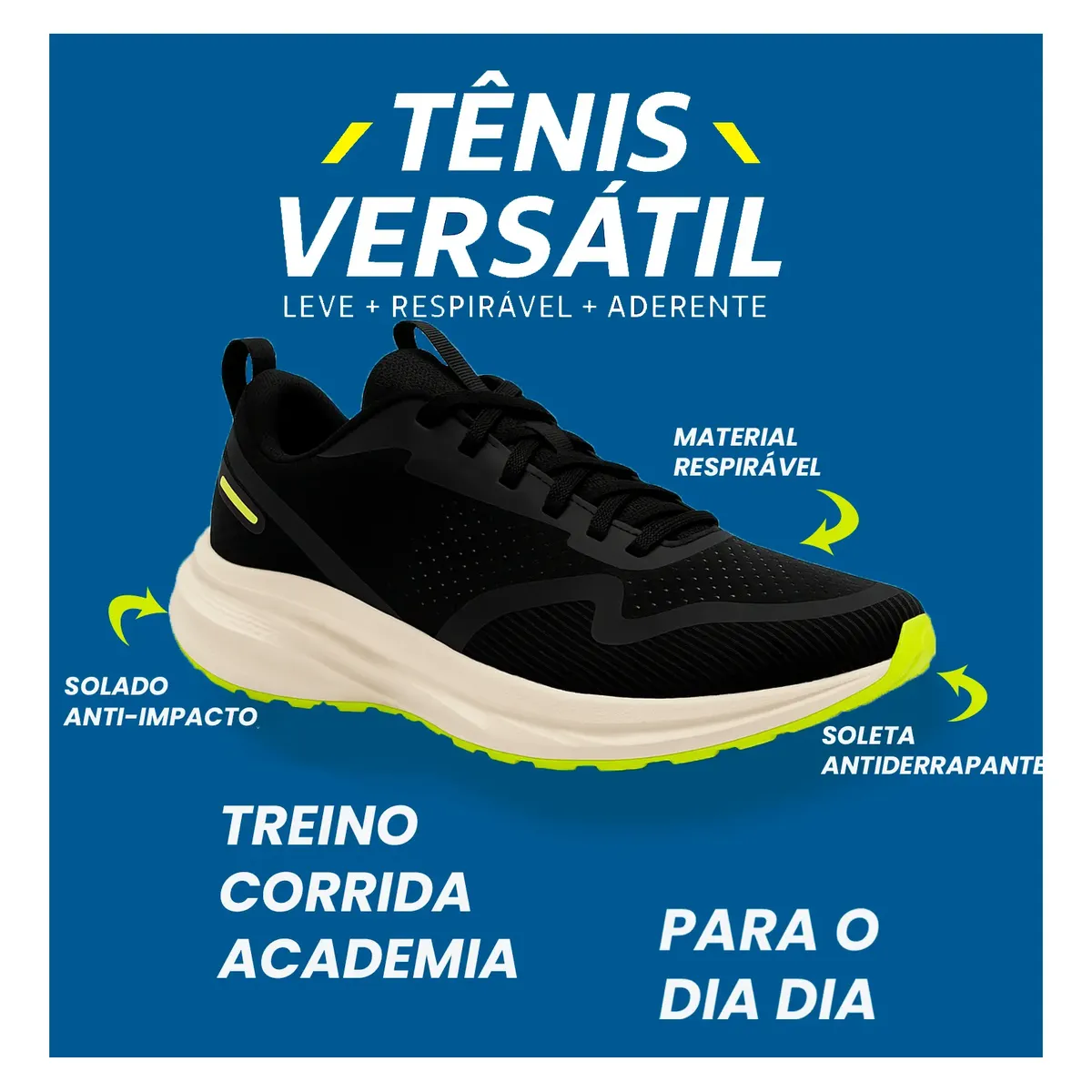 Tenis Masculino Original Academia Caminhada Leve Promoção - Imagem 7